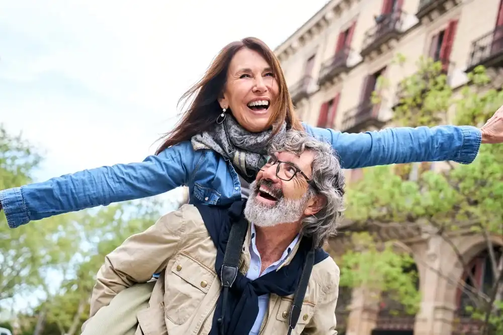 A couple enjoying their retirement together